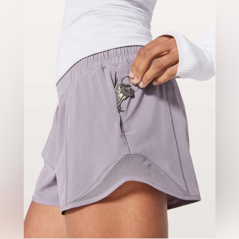 Lululemon Light Lavender  Lilac Athletic Shorts with Key Pocket